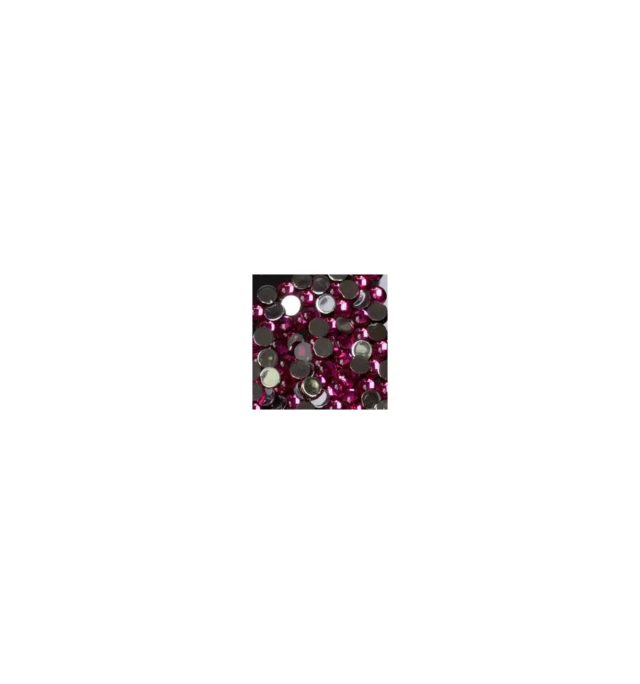 Magnetic Rhinestone Round Pink L 100 pcs