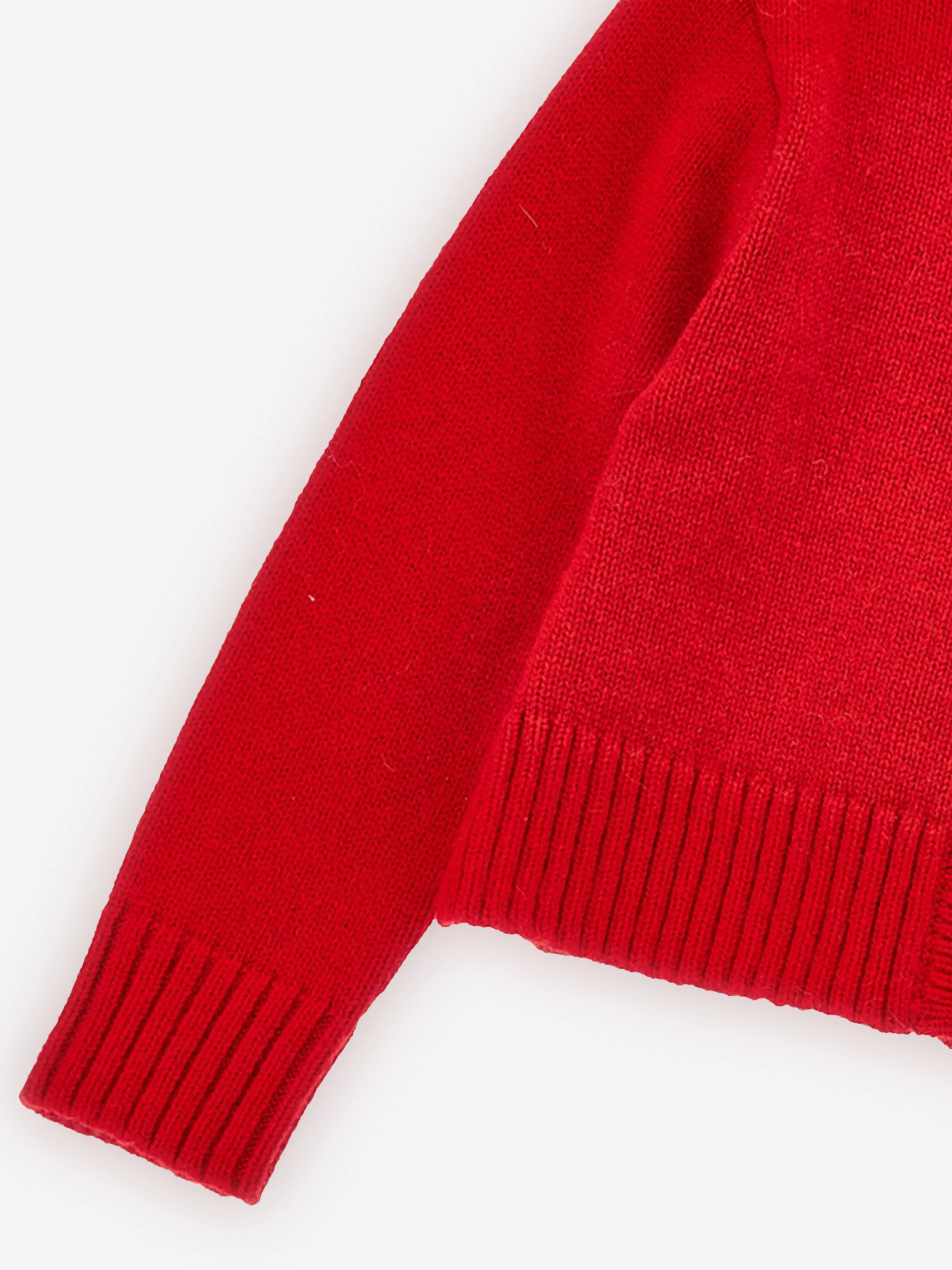 Monnalisa Baby Girls Wool Knitted Cardigan in Red