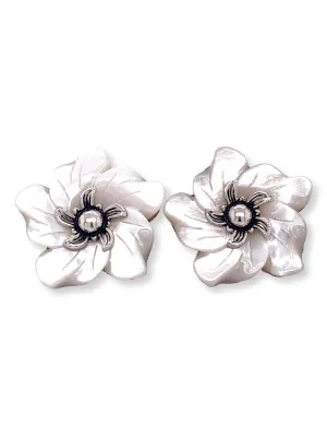 Mother of Pearl Flower Earrings