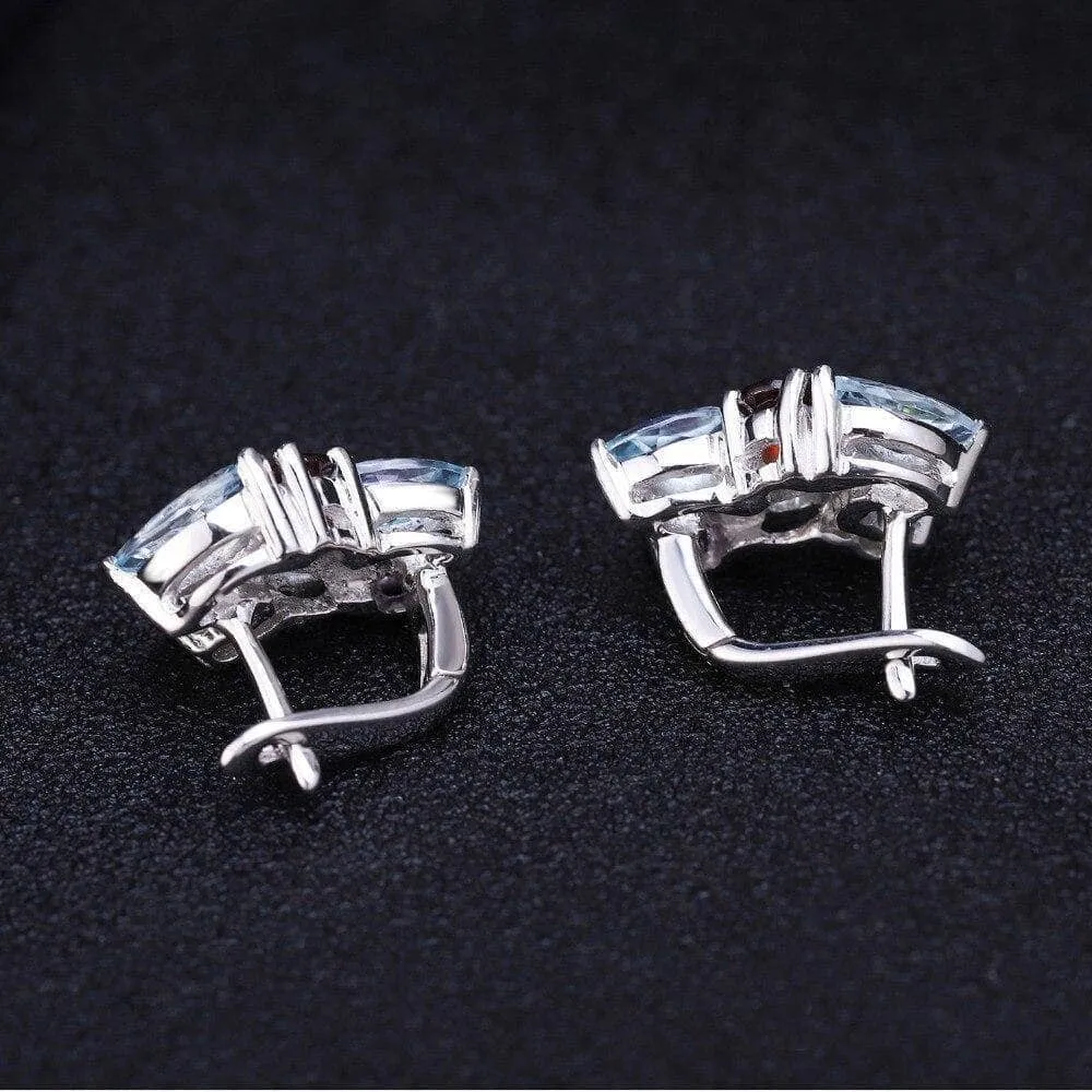 Multicolor Natural Gemstone Stud Earrings