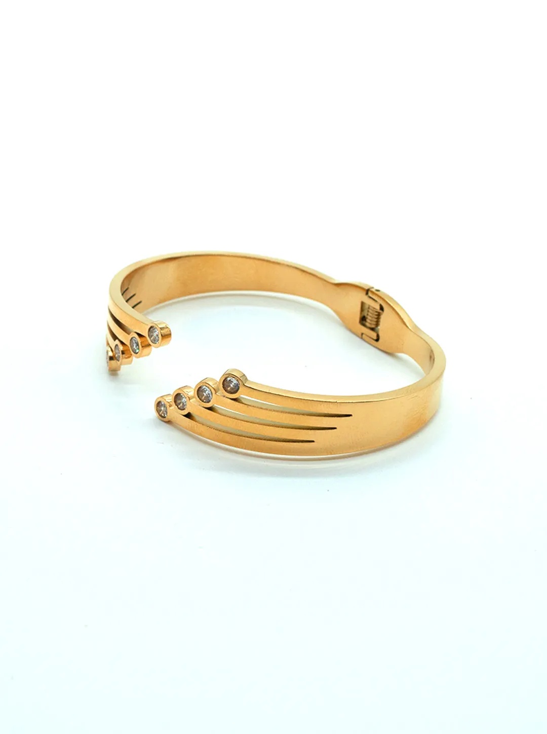 Ornaio 18k Gold plated Tarnish Free Adjustable Zirconia Stone Bracelet