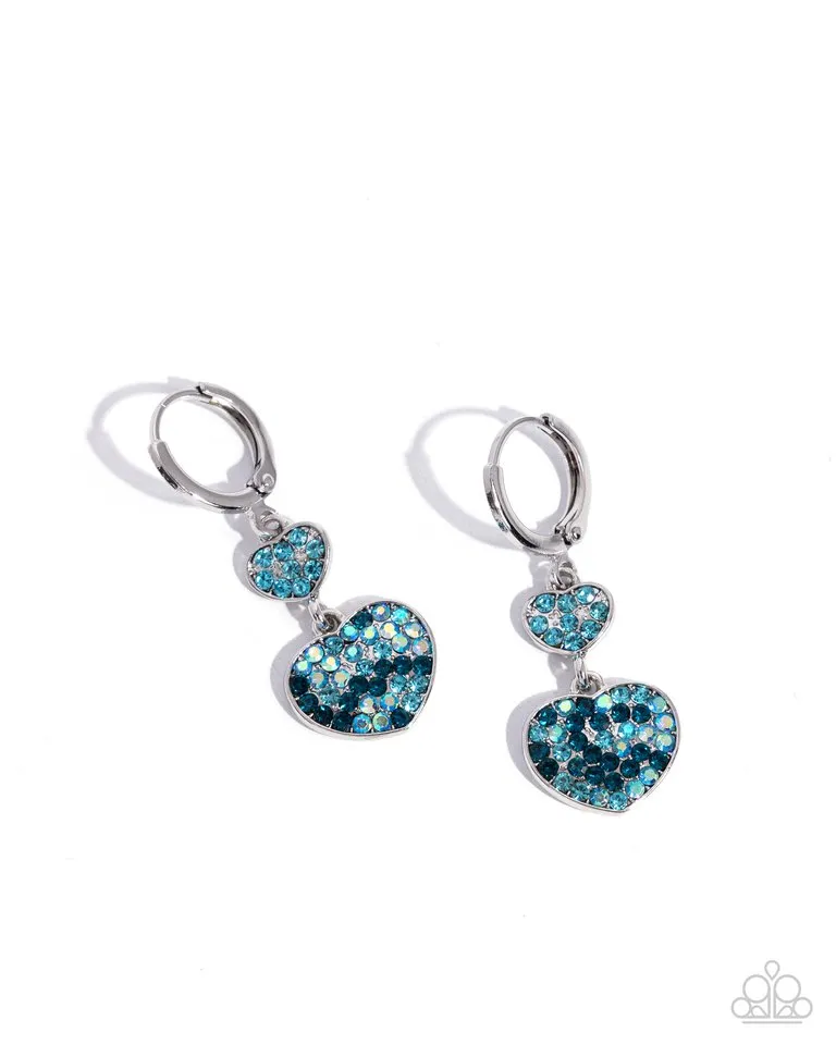 Paparazzi Earring ~ Delightful Valentines Day - Blue