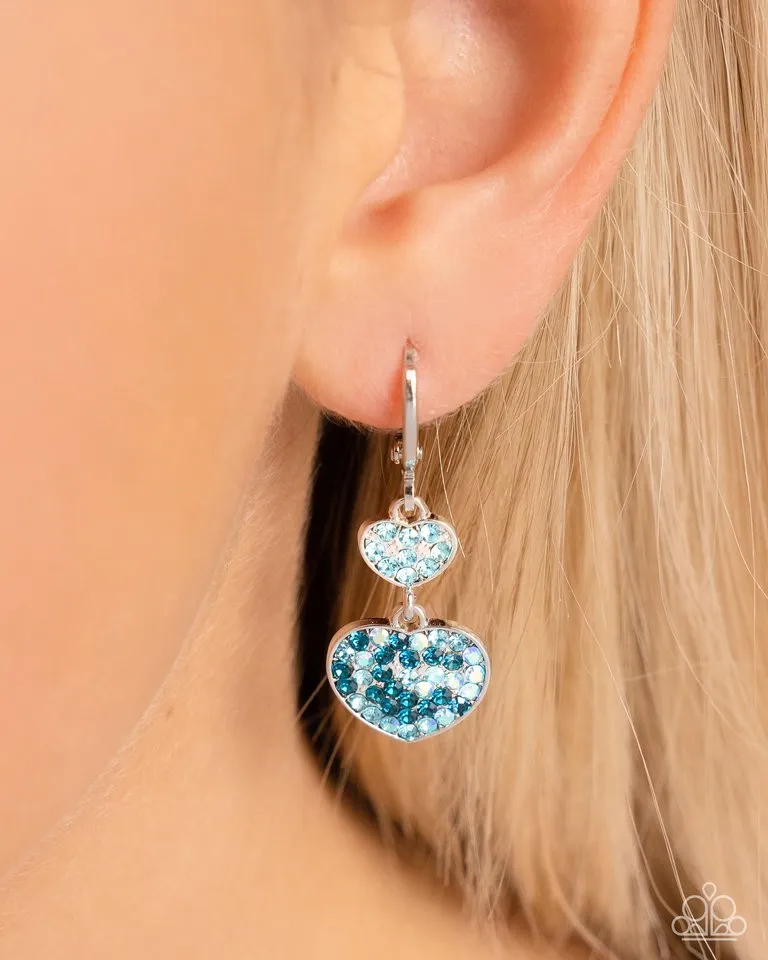 Paparazzi Earring ~ Delightful Valentines Day - Blue