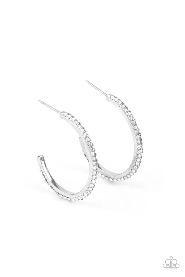 Paparazzi Earring ~ Dont Think Twice - White