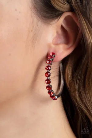 Paparazzi Photo Finish - Red Earrings