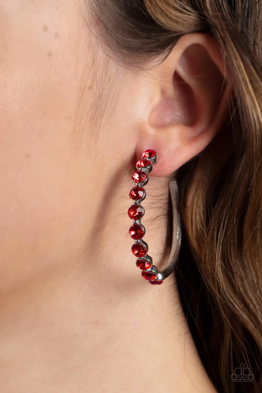 Paparazzi Photo Finish - Red Earrings