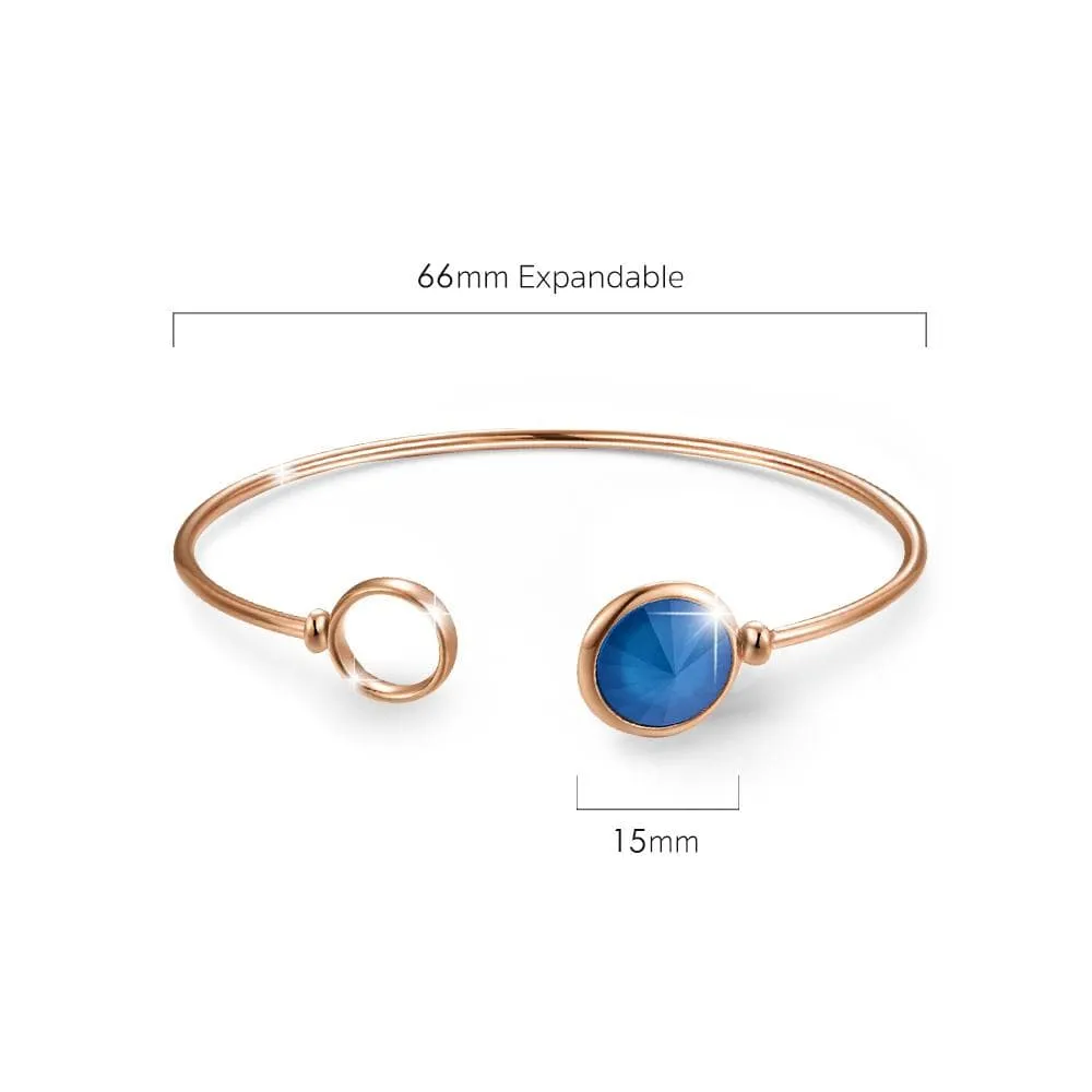 Pristine Bangle Rose Gold Embellished With SWAROVSKI Crystals