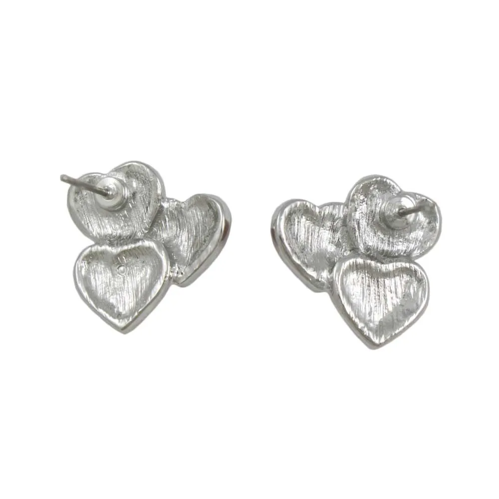 Red, Light Pink, and Hot Pink Hearts Pierced Earring - EQ303