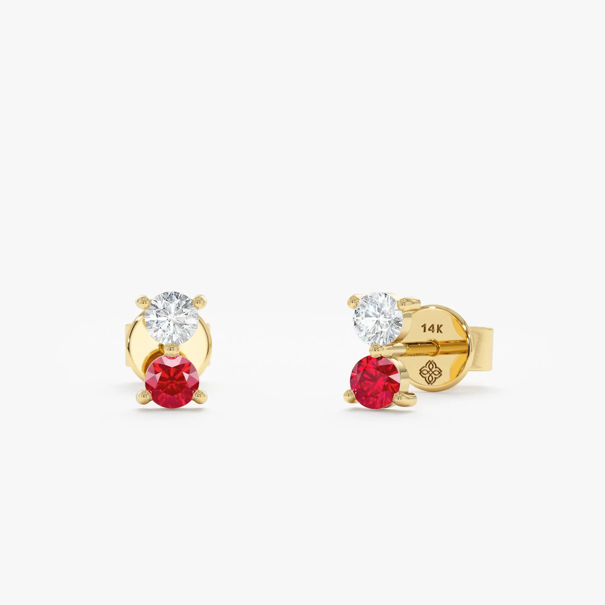 Ruby & Diamond Stud Earrings, Trisha