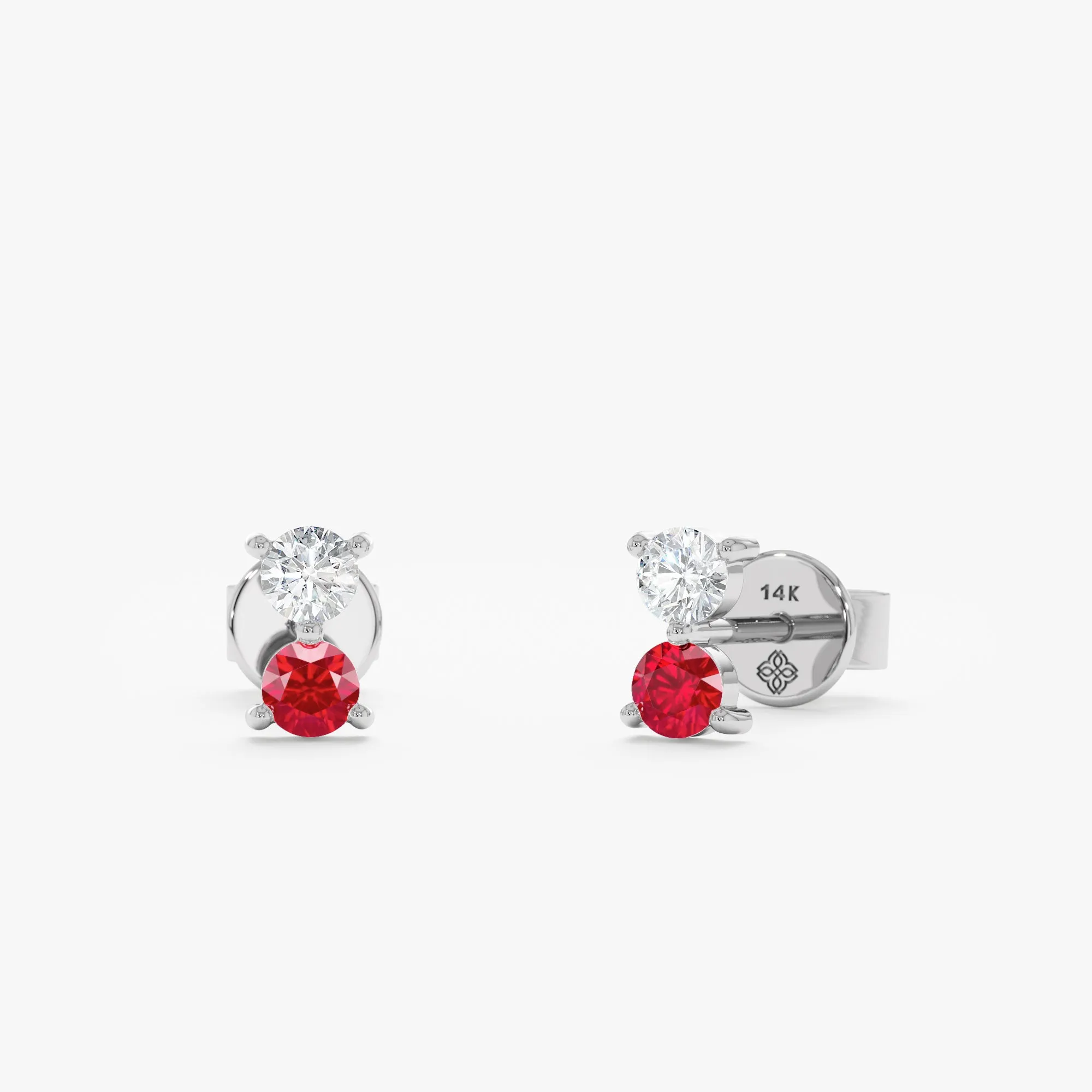 Ruby & Diamond Stud Earrings, Trisha