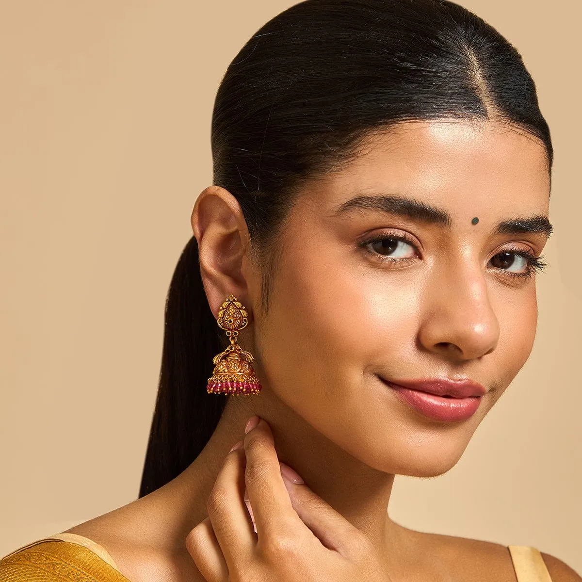 Silver Temple Earring 168079