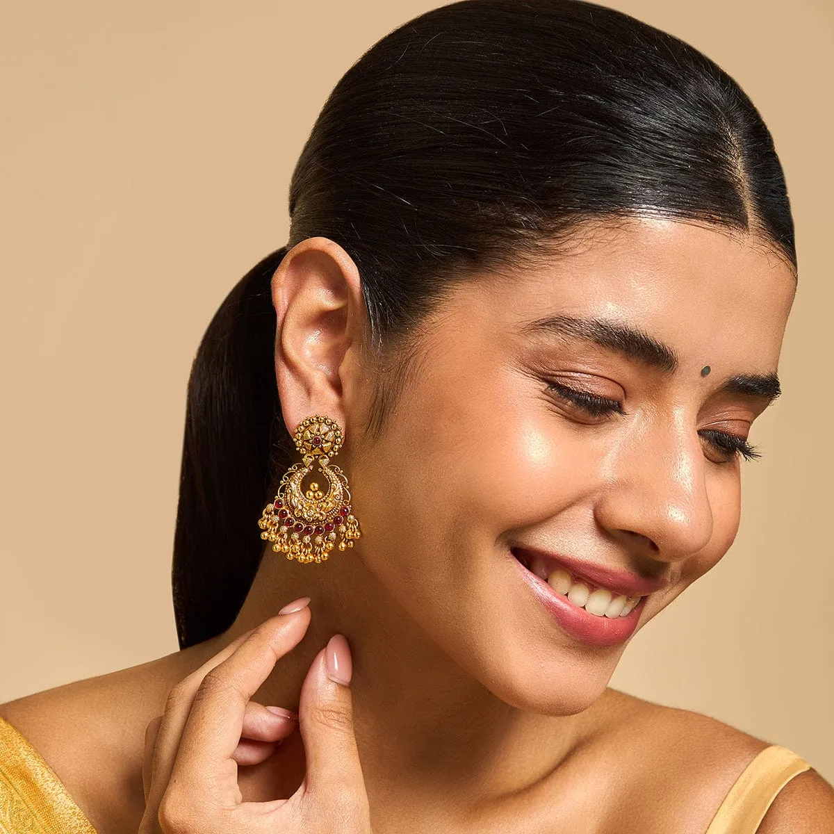 Silver Temple Earring 175742
