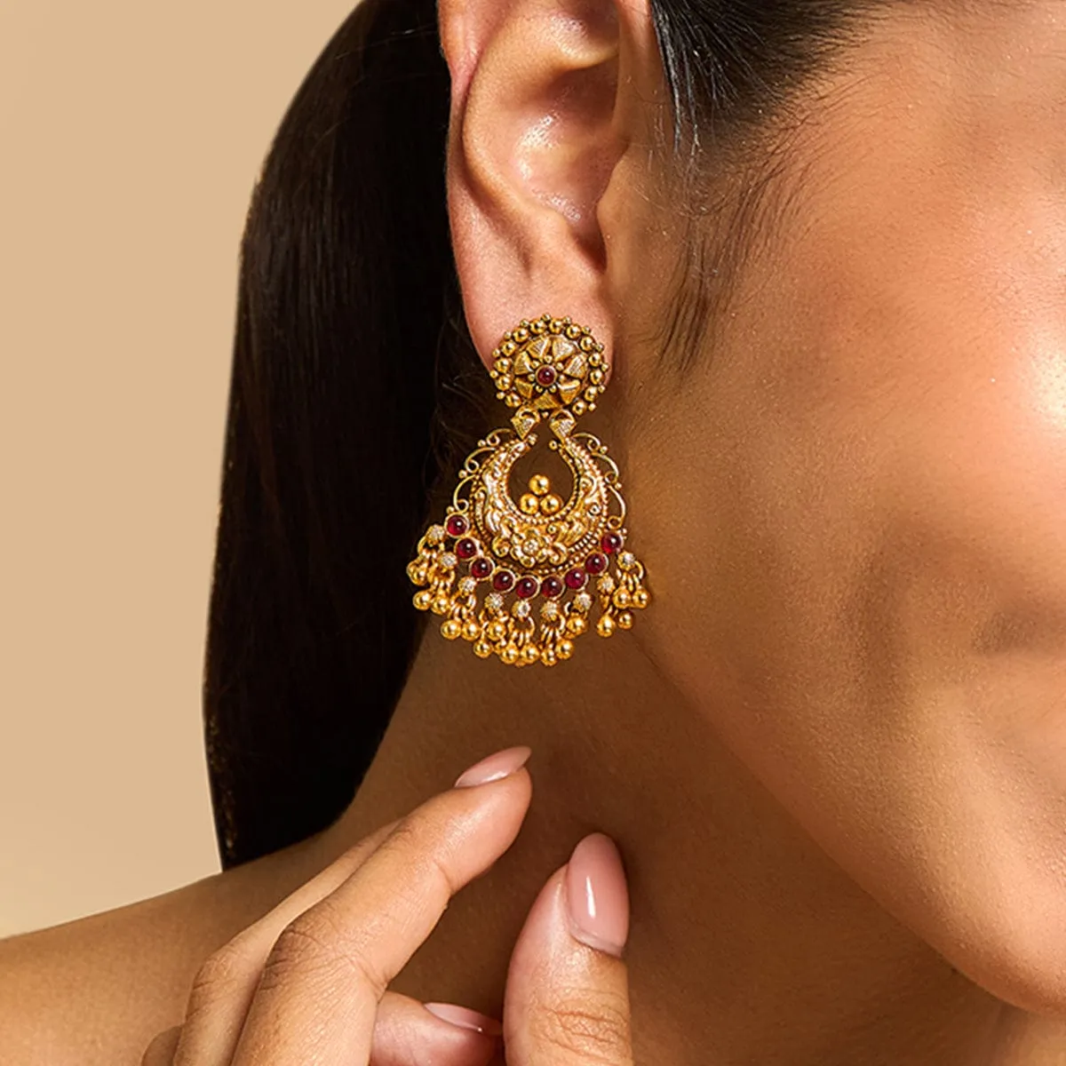 Silver Temple Earring 175742