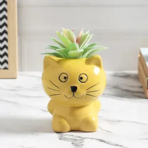 Soothing Tranquility Succulents Artificial Plant with Ceramic Pot | 7 inches