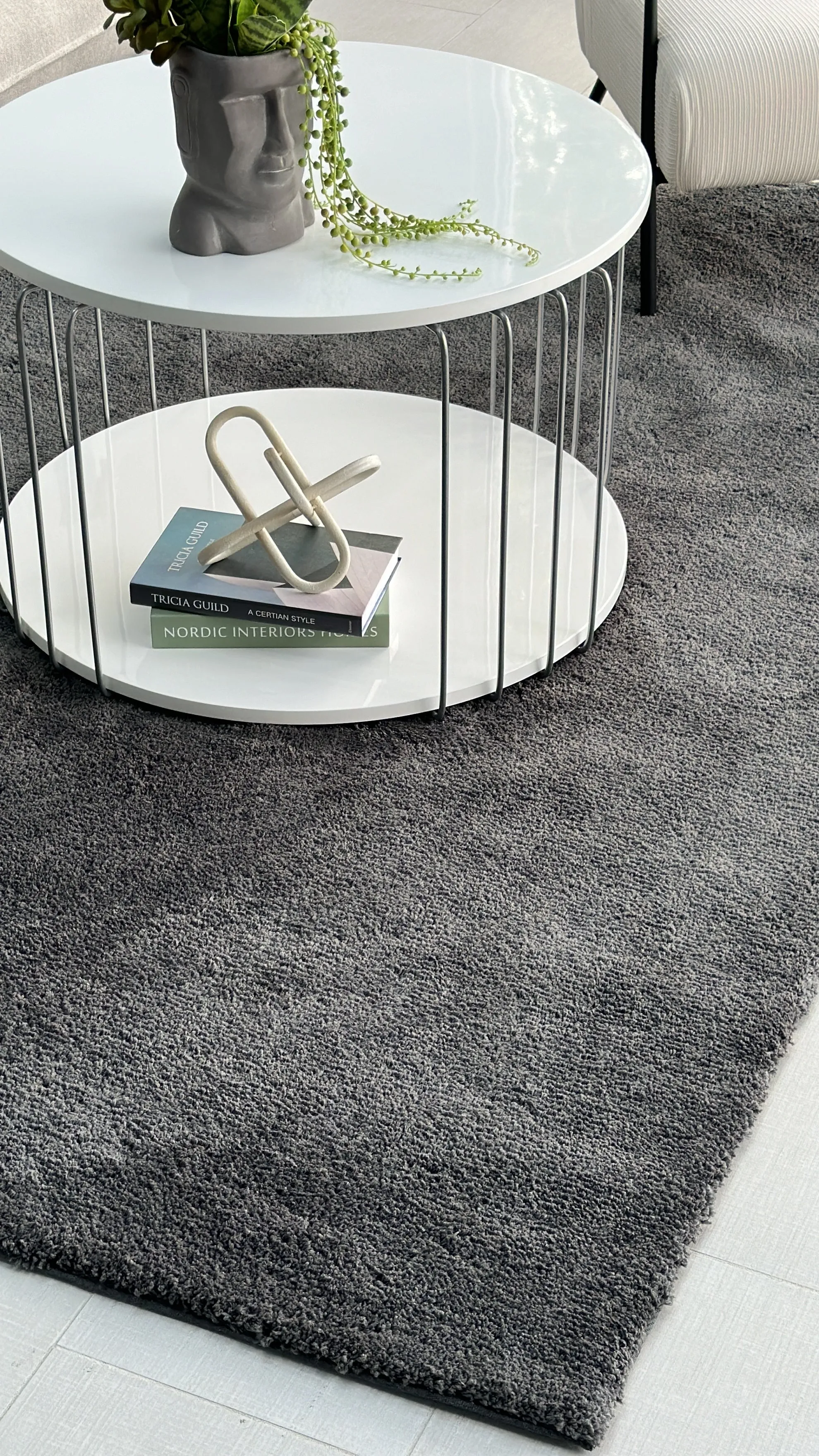 Super Soft Shaggy Gray Rug 5' x 8'