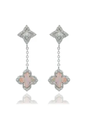 SYDNEY SOIRÉE FAIRWATER MOTHER OF PEARL DROP EARRINGS SILVER