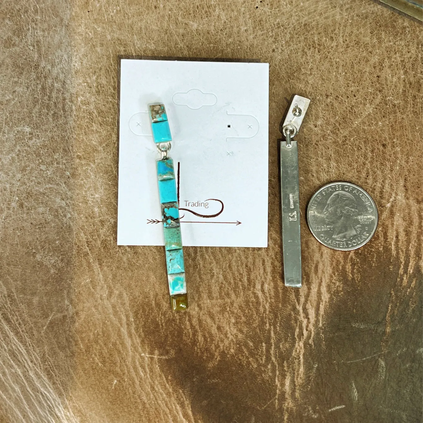 The Seguin Turquoise Bar Earrings