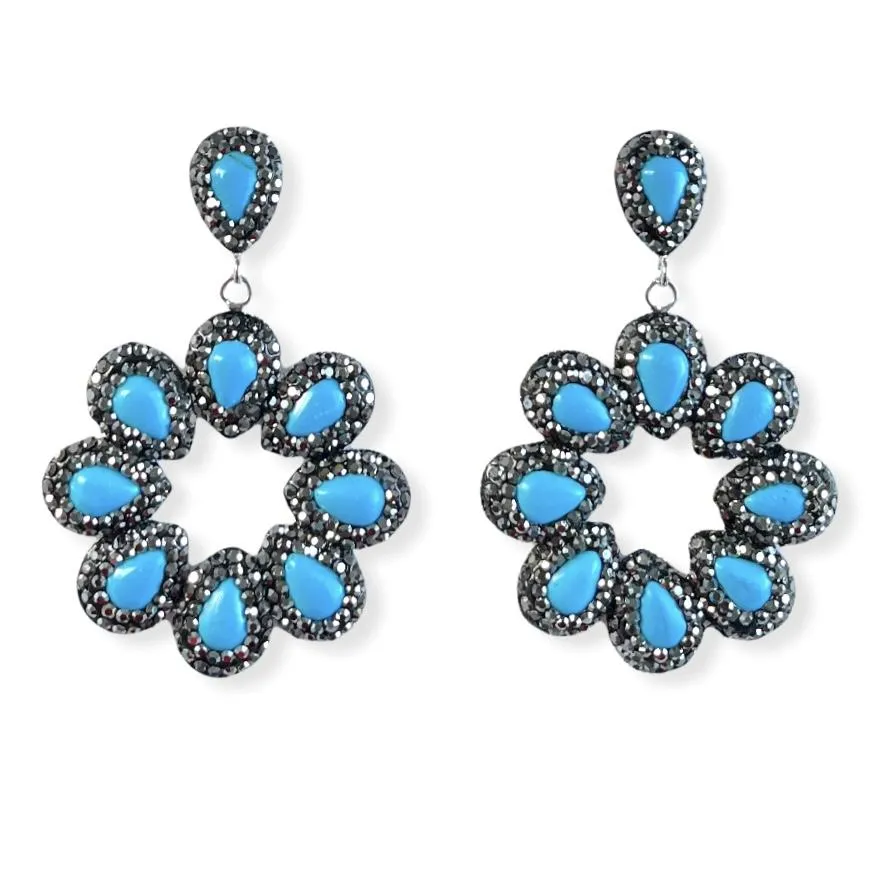 Turquoise Statement Earrings