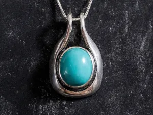 Turquoise Statement Necklace - Chunky Turquoise Pendant - Natural Turquoise Necklace